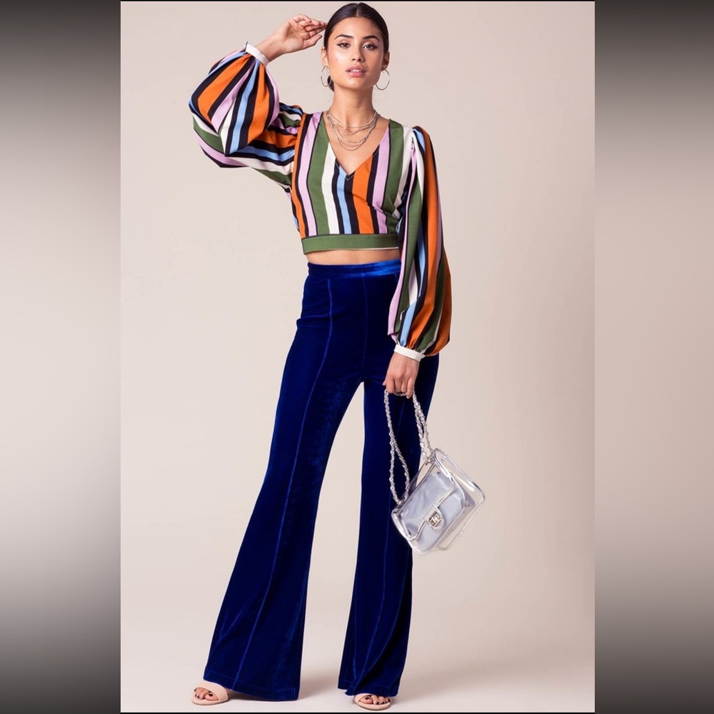 Colorful Striped Crop Top - Picture 3 of 3
